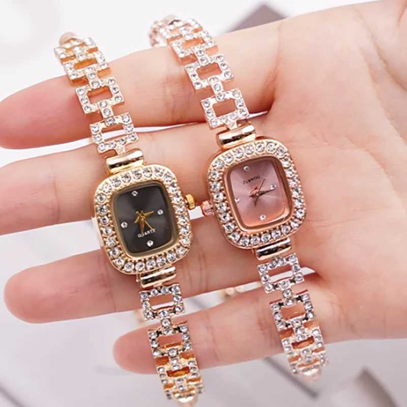 Crossborder new small square bracelet pl wens watch adjustment square chain diamond set small ladies quartz watch X250904