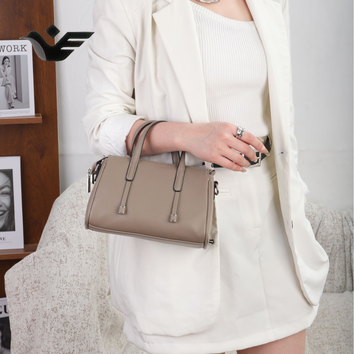 Feiyan Free Shipping New Designer Bag Luxury Shopping Bag Layer Cowhide New Large Capacity Tote Women's Bag Fashion Handbag Commuting Versatile W