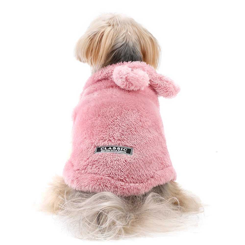 Autumn Winter Dog Clothes For Small Medium Dogs Warm Plush Rabbit Ears Pet Coat Cute Soft Puppy Sphynx Cat Chihuahua Costume W250904