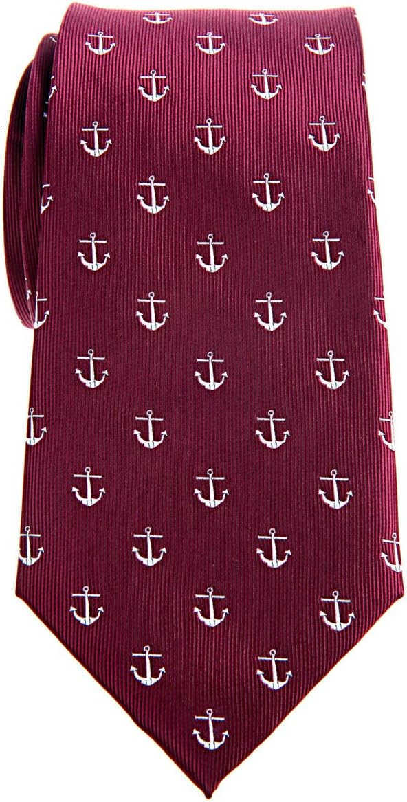 Classic Anchor Pattern Woven Microfiber 315 Mens TieW250904