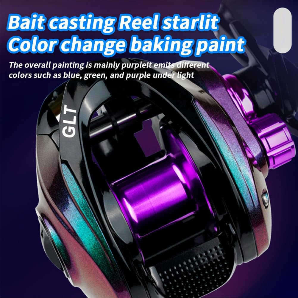 Baitcasting Fishing Reel 191BB Baitcasting Reel High Speed 721 Gear Ratio Low Profile Baitcaster Reel 78KG Max Drag Metal Body Baitcaster Fishing Reel