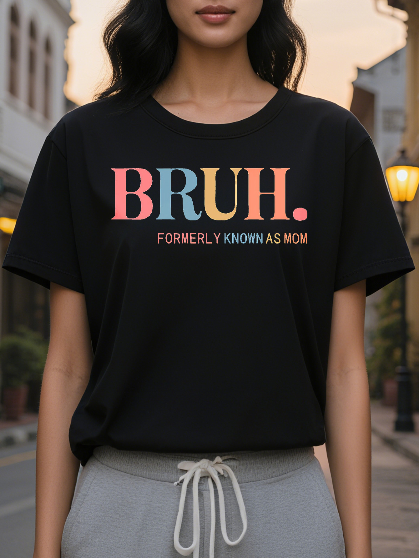 Women s Sexy Semi Sheer Crew Neck Tank Top with Bold BRUH Letter Print Lightweight Summer Sleeveless Shirt