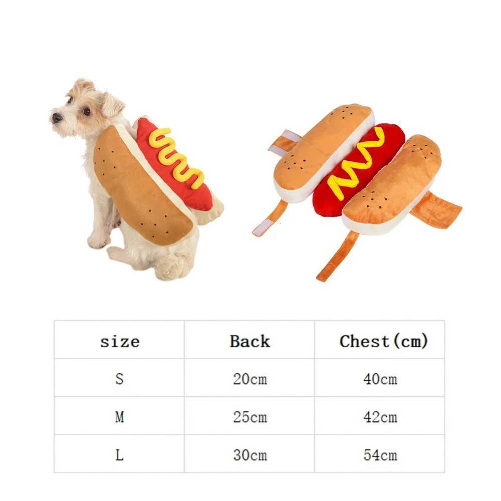 Funny Halloween Dog Costumes Hot Dog Shaped Dachshund Sausage Adjustable Clothes Pet Apparel Dressing Up Cat Party Costume Suit W250904