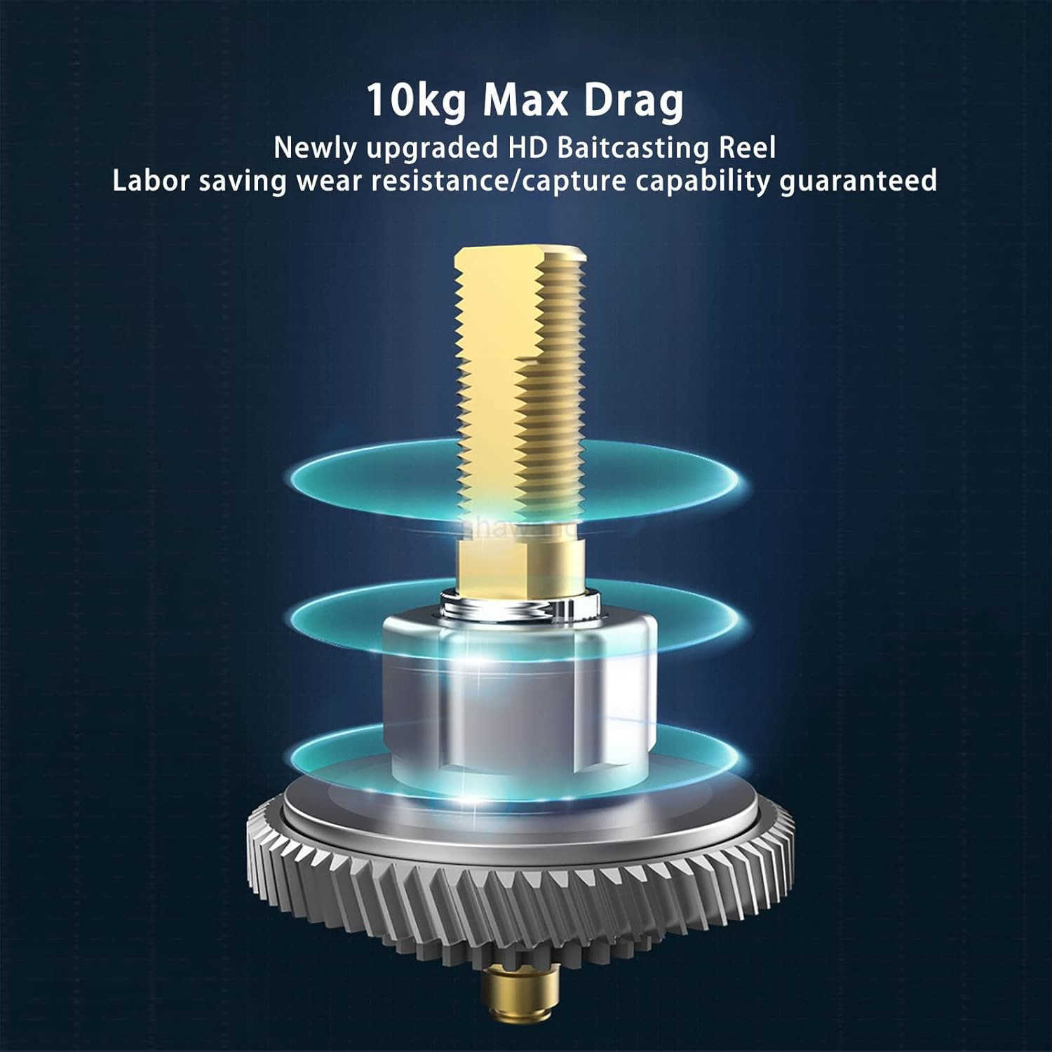 Fishing Baitcasting Reel 721 Gear Ratios Max Drag 10kg LongCasting 12 Levels Magnetic Adjustment HD Green Right Hand W250904