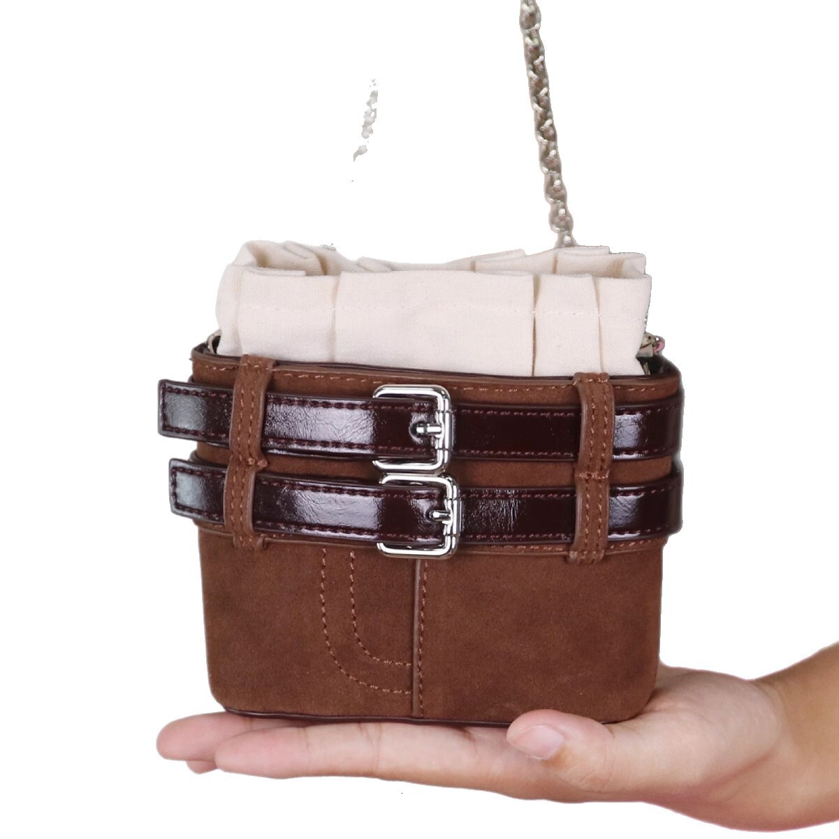 2025 Autumn New Retro Light Luxury Chain Elegant and Versatile Mini Flip Fur Leather Mouth Red Envelope Crossbody Bag Fashion Designer Bag