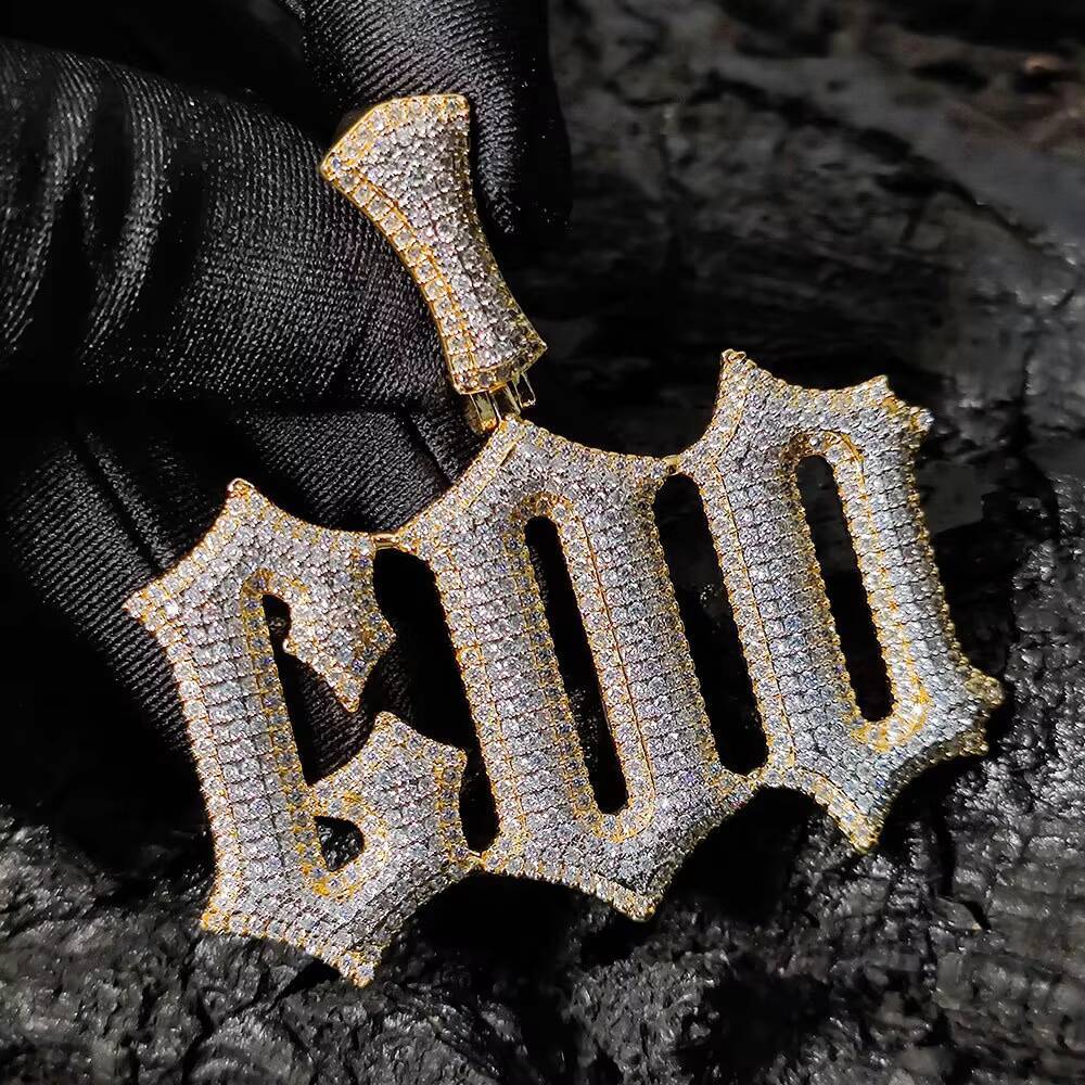 Top Hip Hop Initials Necklace Personalised Double Layer with CZ Zircon Bling Fashionable Gold Name Pendant Jewelry