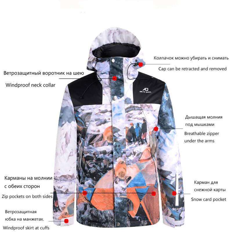 New Thick Warm Men Women Ski Suit Winter Windproof Waterproof Skiing And Snowboarding Suits Jacket Pants Set Snow Costumes