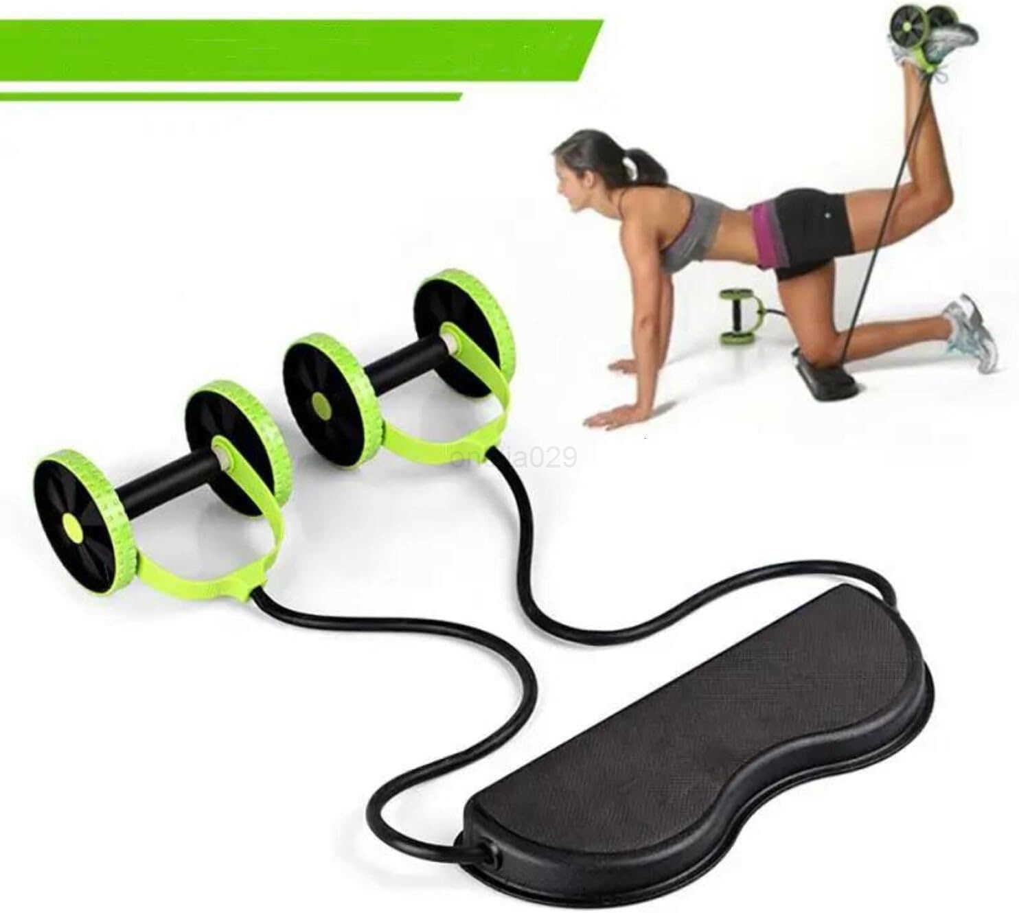 Ab Roller Wheel with Resistance Bands Knee Pad Core Abdominal Trainer for Home or Gym Workouts Sculpt Abs Slim Waist Tone Arms Chest and Core Adjustab