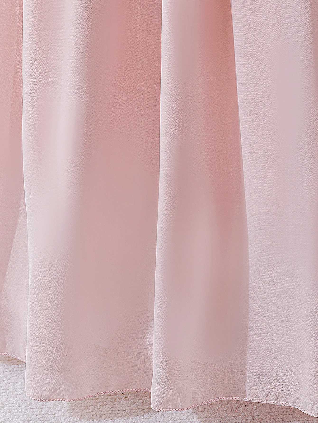 Elegant Bridesmaid Party Dresses for Girls Summer Long Wedding Birthday Princess Prom Girl Dresses Pageant Evening Kids Clothing Z250904