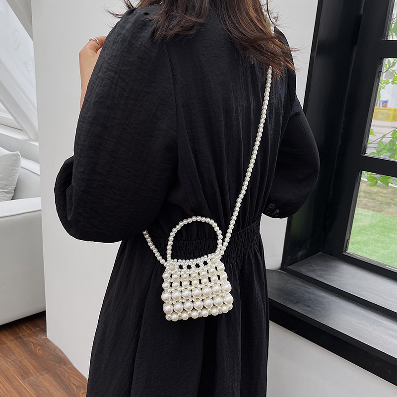 2025 autumn new mini crossbody bag versatile fashion trend hand-held bead bag niche design retro style designer shoulder bag