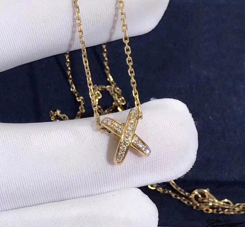 Assical Brand Jewelry Cross Ddmyday Pendant Sterling Sier&Rose Gold Fill Pave Micro White Sapphire Dia Eternity Love Women Wedding Clavicle Necklace G