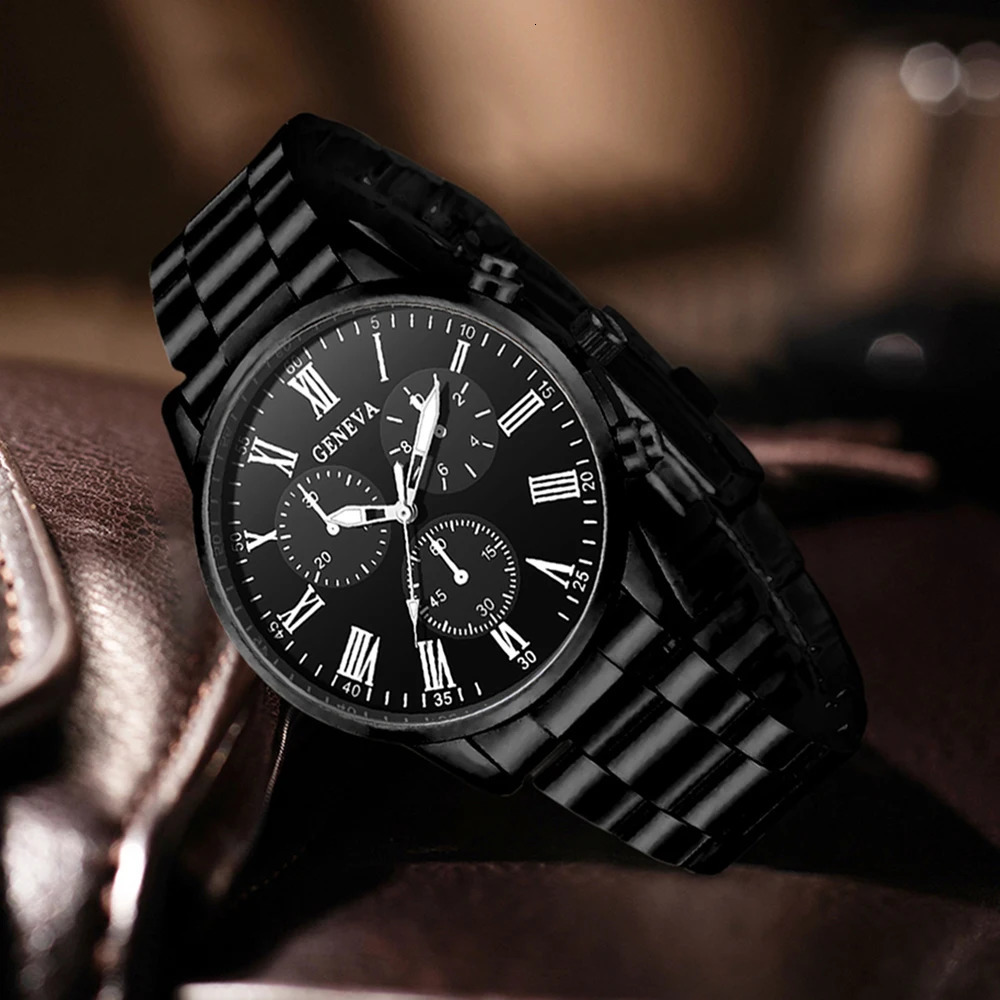 2PCS Mens Watch Set Business Trend Fashion Quartz Suitable for Daily Clothing Matching Perfect Gift 250828