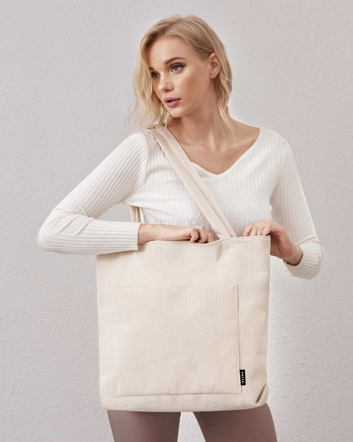 Tote Bag for Women Large Shoulder Bag with Zipper and Pockets for College Work Travel ShoppingW250904