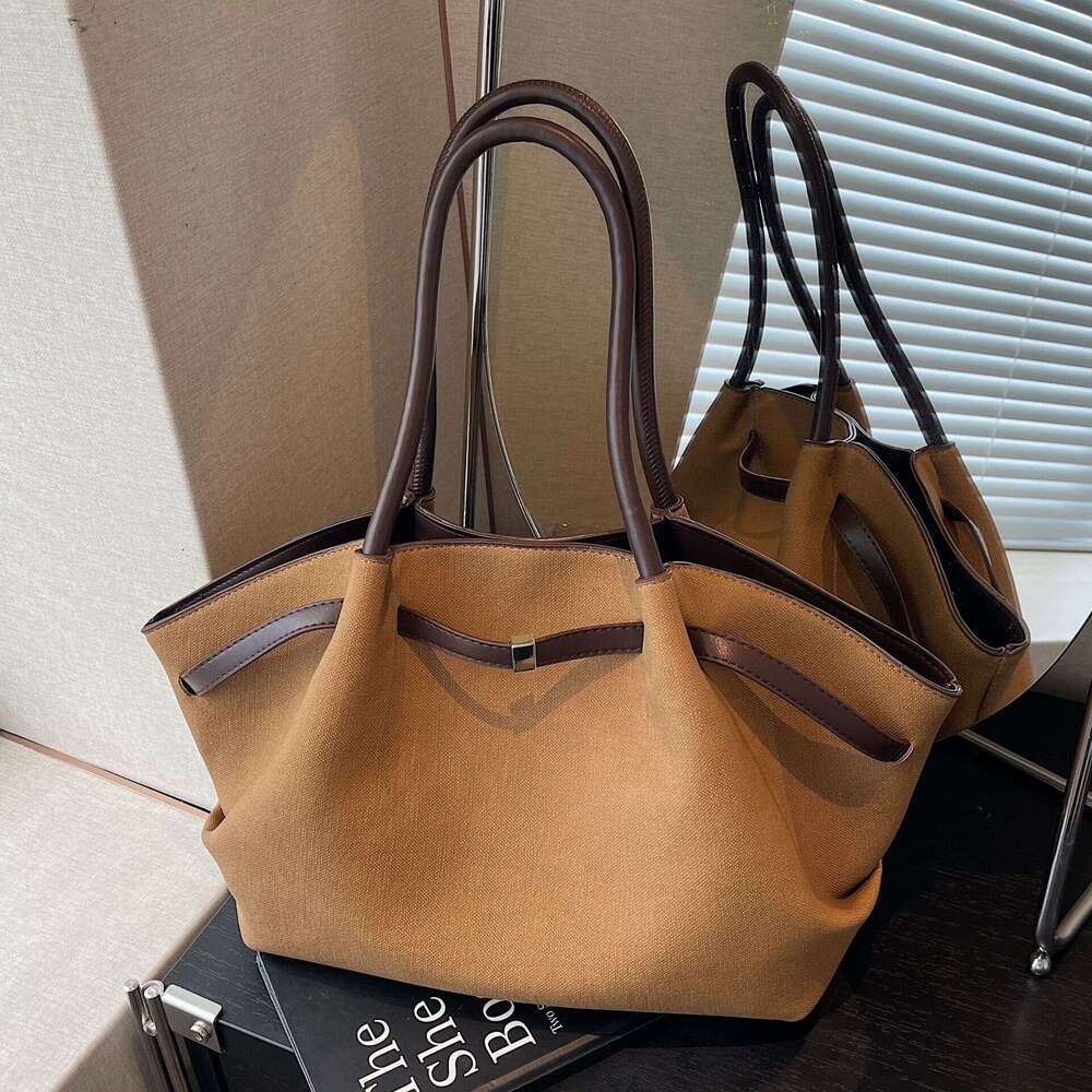 DHEssentials 2025 Women's Tote, Large Capacity PU Shoulder Bag, Magnetic Closure