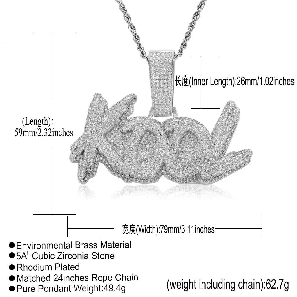 Custom Initial Necklace with CZ Name Letter Iced Out Cuban Chain Personalised Hiphop Religious Style Diamond Zircon Pendant Gift