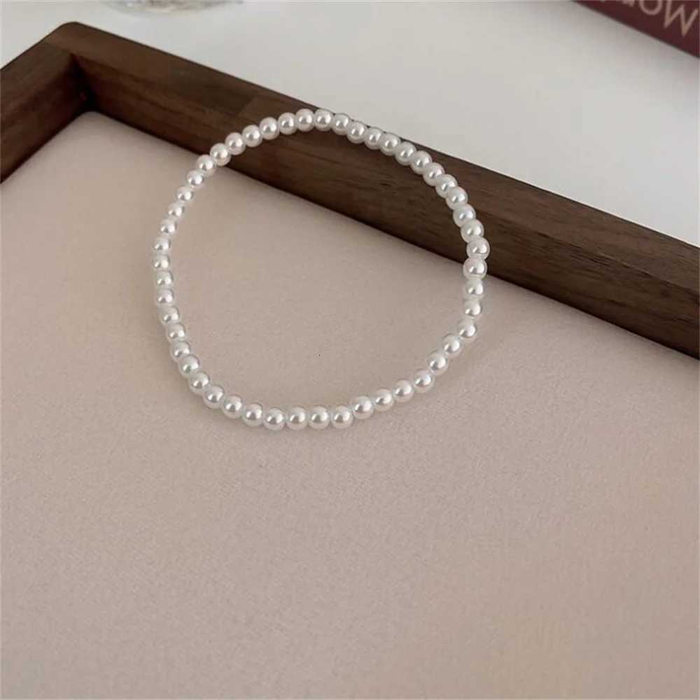 Simple Retro Imitation Pearls Bracelet For Women Stretch Acrylic Bead Men Bracelet Fashion Party Jewelry Pearl Wristband Gift W250904