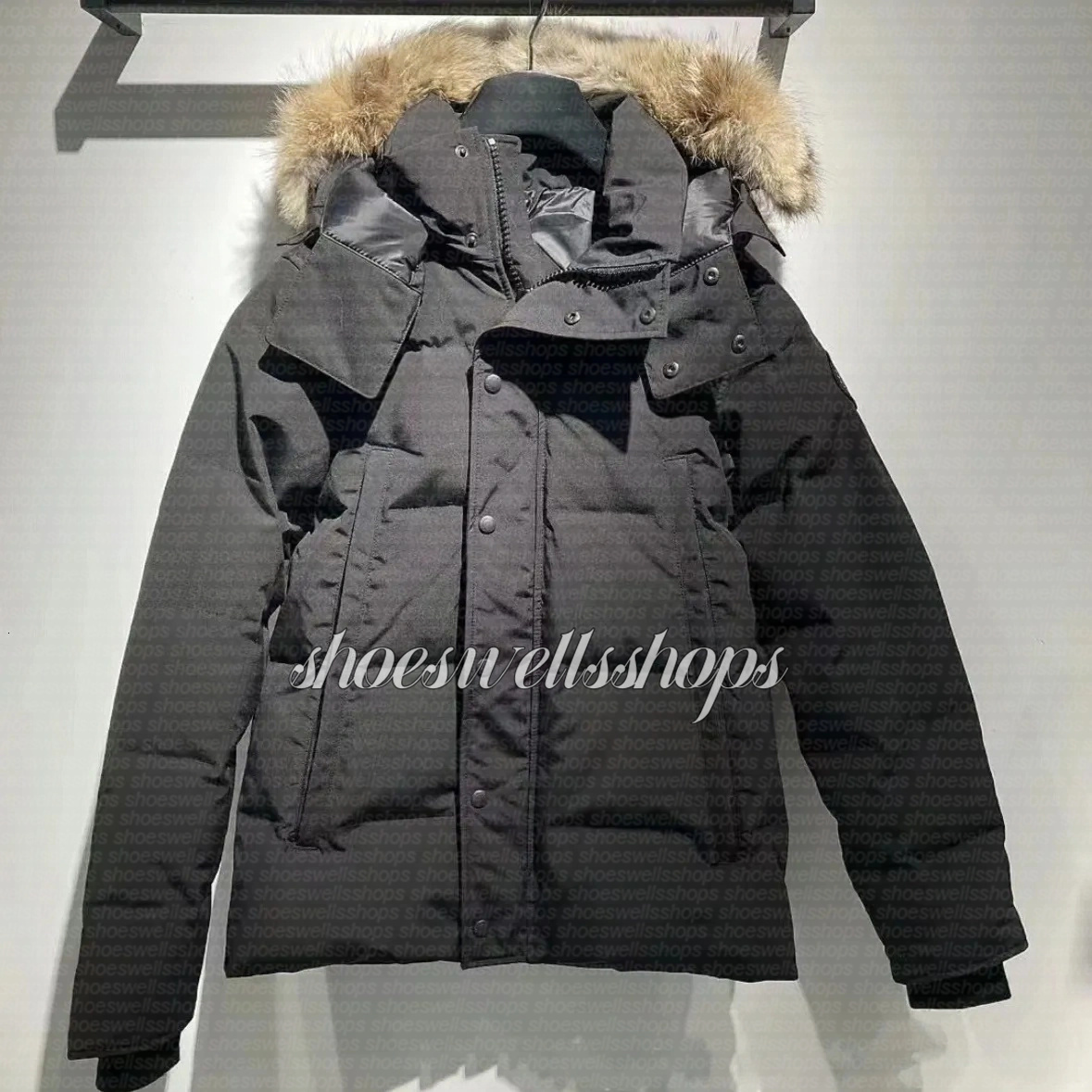 Designer High Quality Canada Men Down Jacket Coat Real Big Wolf Fur Women Wyndham Overcoat Clothing Fashion Goosecoat Winter Jacket Outerwear Parka Doudoune