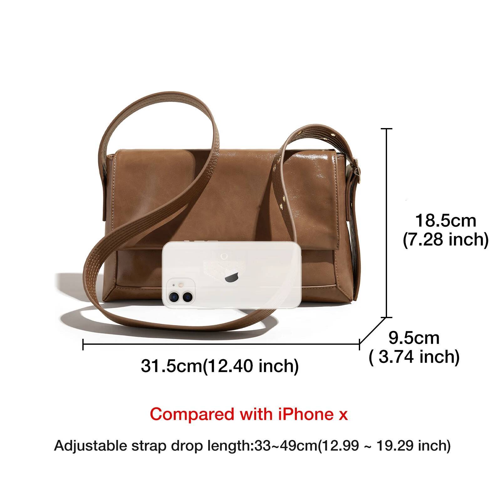 FOXER 2025 Autumn Winter New Women's Shoulder Simple Large Tote Split Leather + PU Female Soild Crossbody Bag Purse