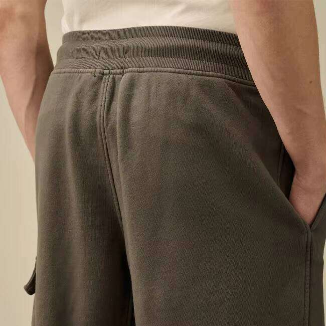 New Jogger Breathable Mid-Waist Casual Solid Pattern Sweat Shorts with Pockets for Running Training Exercise