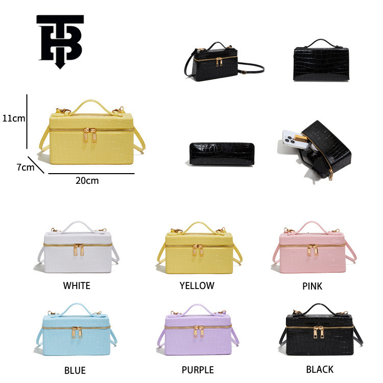 TB BHULAMTE High-end Handbag for Women 2025 New Autumn Winter Crocodile Pattern Box Bag Designer s bag Fashion Versatile Commuter Small Square Bag
