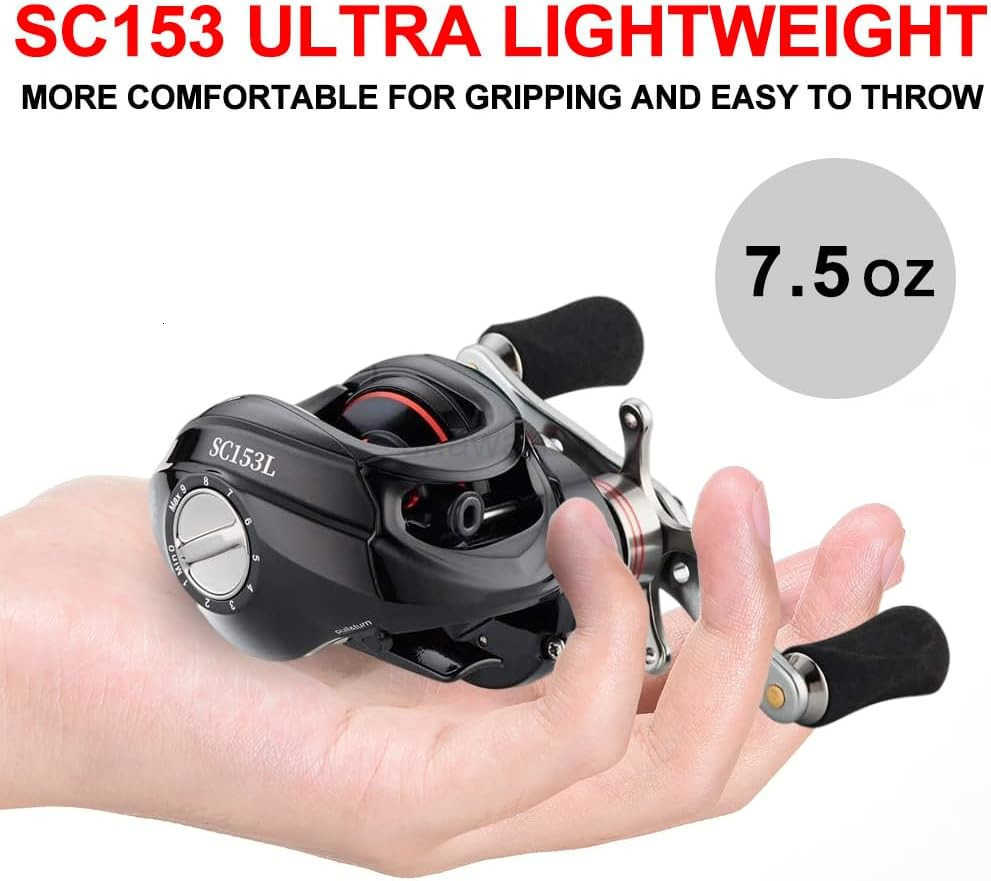 Baitcaster Reel UltraLight Baitcasting Fishing Reel 701 Gear Ratio 1212LB Drag Magnetic Brake Smooth 111BB Freshwater Saltwater and Affordable Low Pro