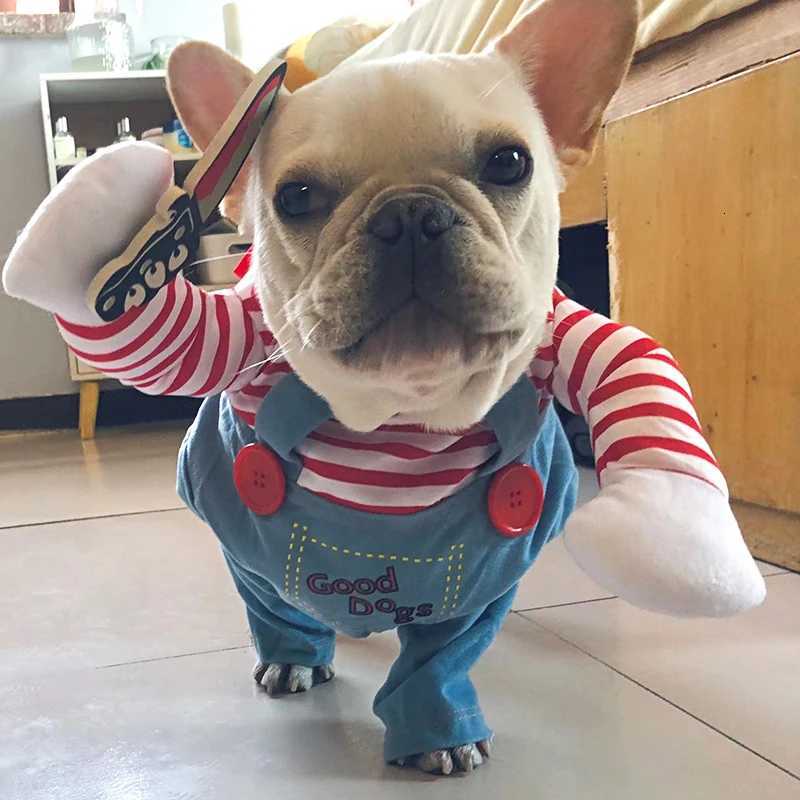 Funny Chucky Dog Clothes Halloween Christmas Party Costume for Small Medium Large Dogs Cosplay Outfit W250904
