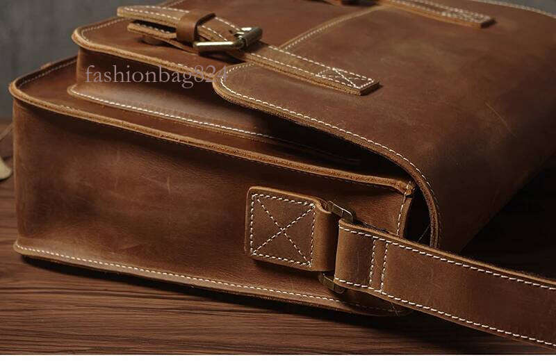 NUKA Retro Genuine Leather Messenger Crazy Horse Cowhide Shoulder Bag Men And Women High Quality Brand Crossbody Bags