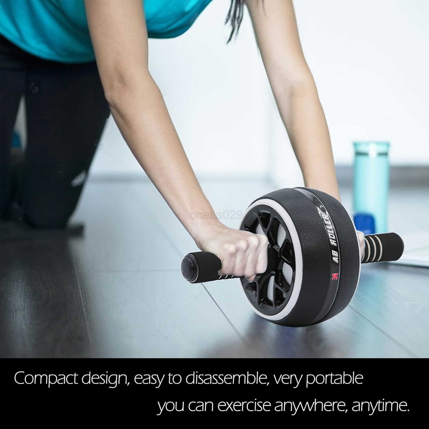 AB Wheel Roller Exercise Abdominal Wheel Fitness for Gym Home Workout StrengthTraining Equipment with Knee Pad W250904