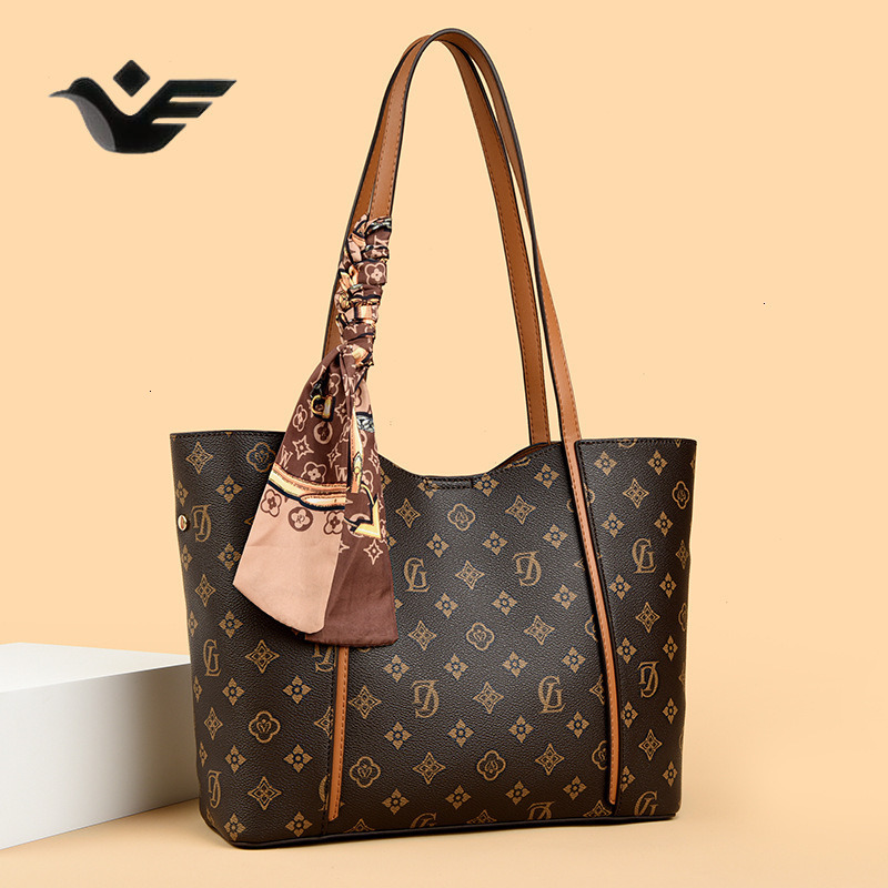 Feiyan Free Shipping New Designer Bag Luxury Shopping Bag Large Capacity Women's Tote Bag High-end Fashion Casual Commuter Shoulder Handbag Old F