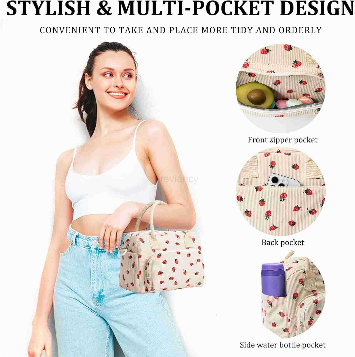 Insulated Lunch Bag for Women Men Large Reusable Lunch Box Adult Leakproof Portable Cooler Tote Bags for Work PicnicW250904