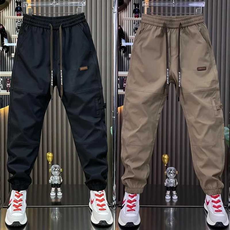 Spring Mens Black Joggers Korean High Street Sports Trousers Cotton 9Minute Sweatpants Fashionable Mens Clothing 2025 NewXJ250904