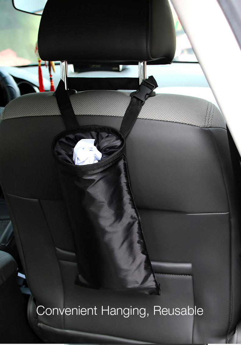 Versatile Car Trash Can & Folding Organizer: Store Accessories Efficiently Behind Seats