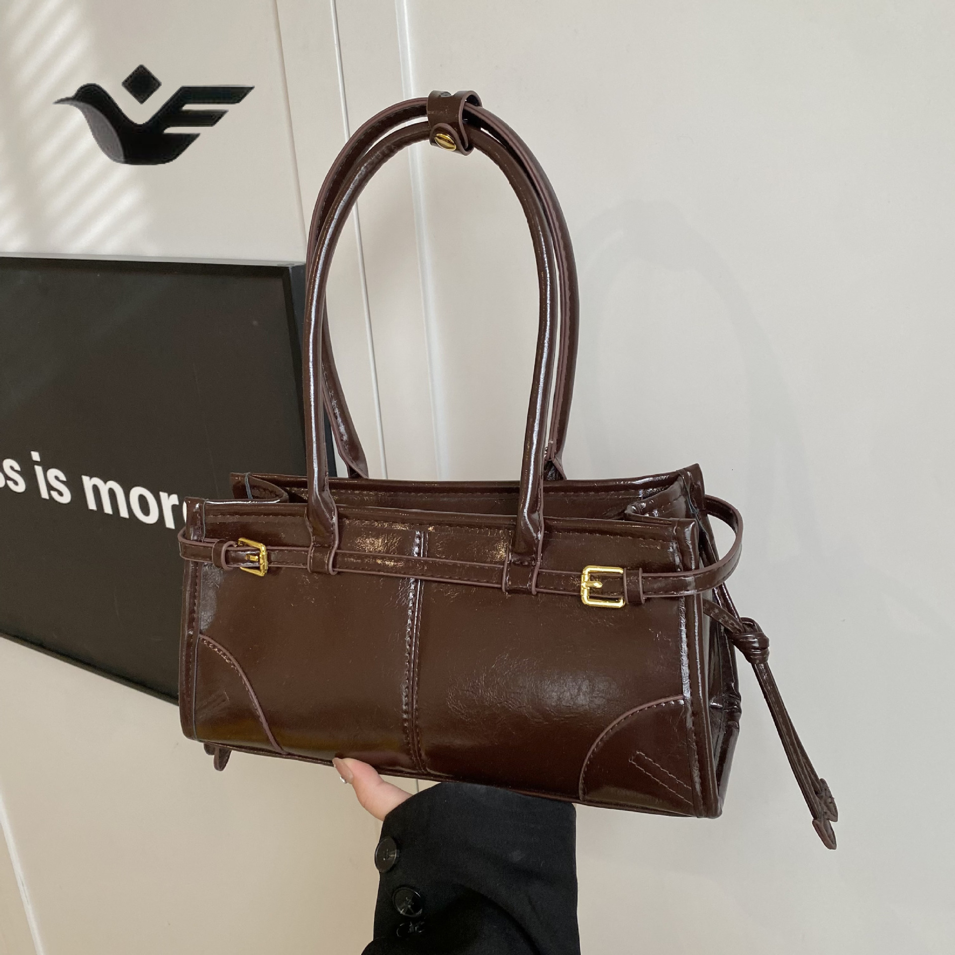 Feiyan Free Shipping New Designer Bag Luxury Shopping Bag Vintage Large Capacity Luxury Niche High-end Underarm Bag Tote Bag Single Shoulder Oil Wax L