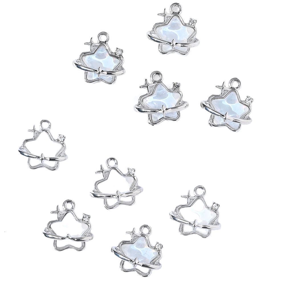 Alloy Pendant Inlaid With Diamonds Silver Jewelry Heart Wreath Moon Metal DIY Accessories Bracelet Necklace Designer Luxury Free Shipping Handmade Mat