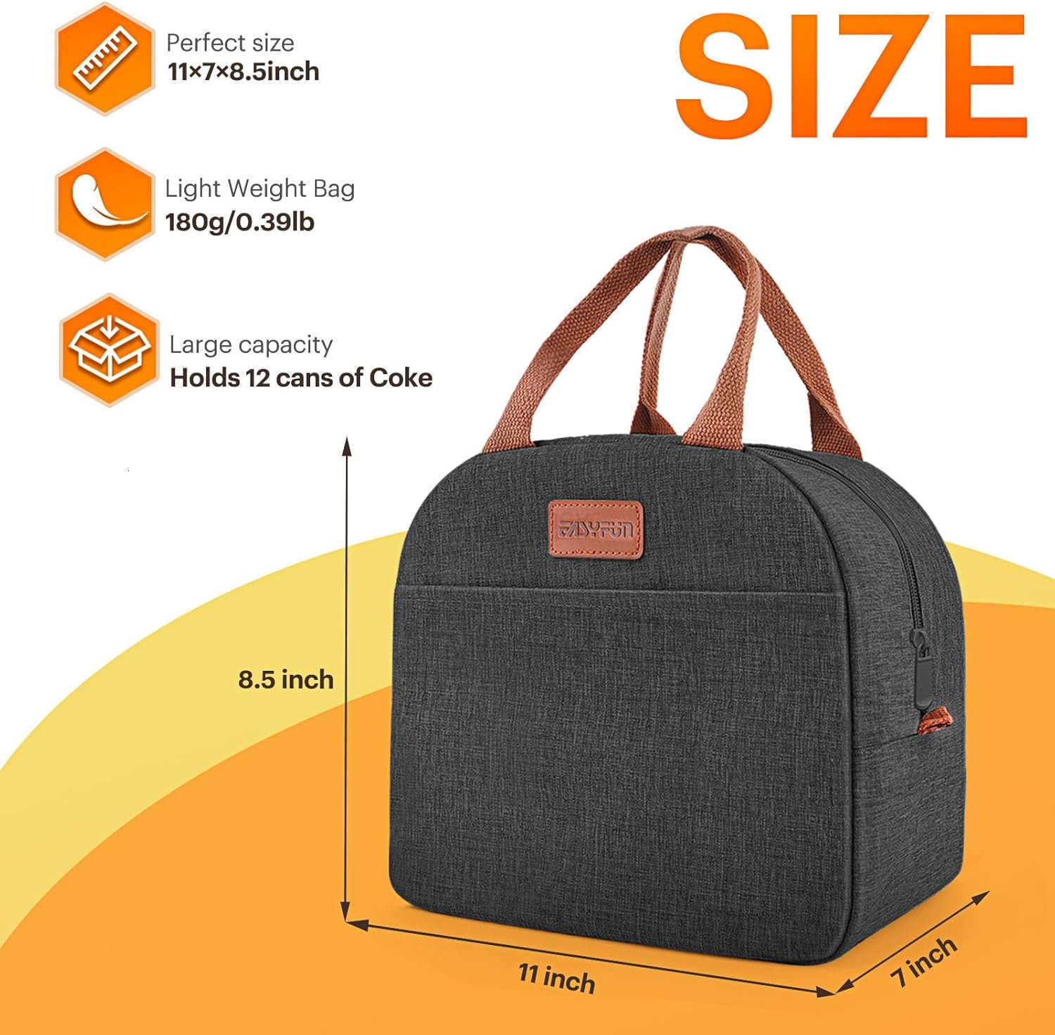 Lunch Bag for Women Men Adult Insulated Lunch Box Small Leakproof Cooler Food Lunch Containers Reusable High Capacity Lunch Tote Bags for Work Travel 