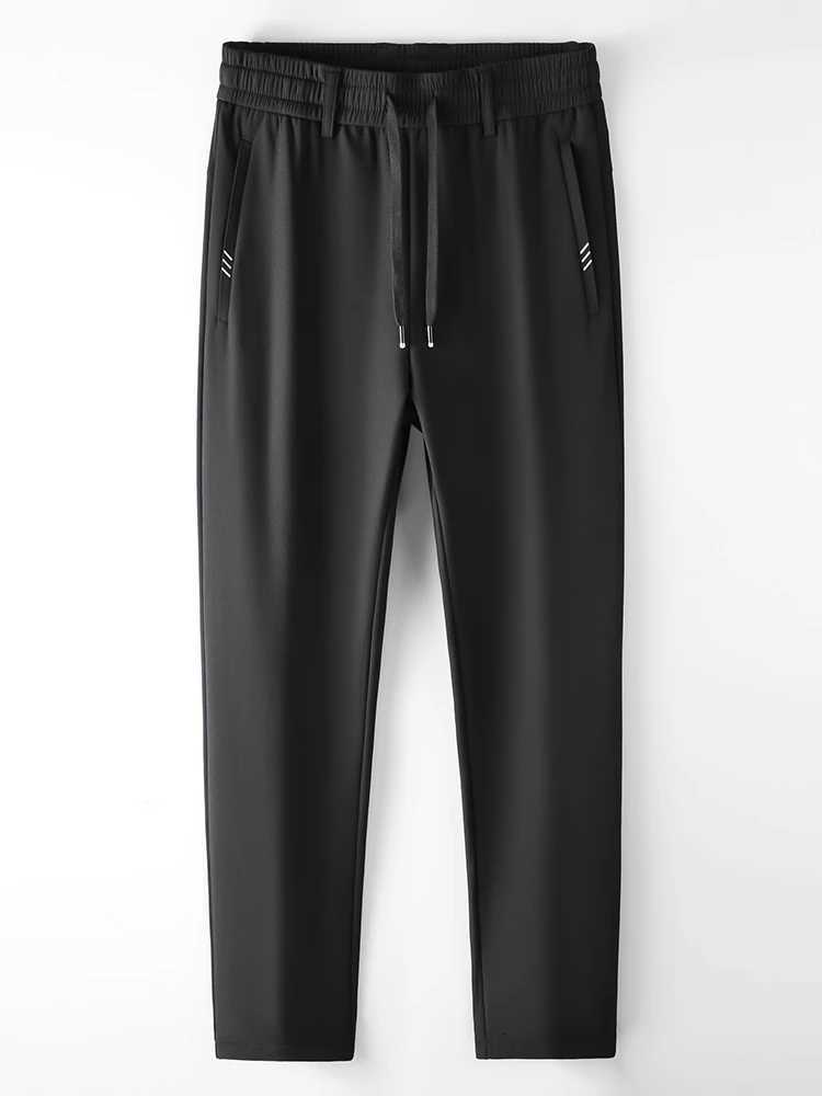 2024 Autumn Winter Men Sweatpants Fleece Liner Warm Straight Track Pants Sportswear Casual Male Long Trousers Plus Size 8XLXJ250904