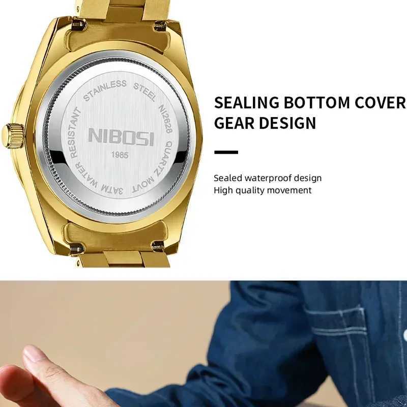 NIBOSI Mens Watches Top Brand Luxury Man Watch For Men Autatic Date Week Waterproof Quartz Wristwatches Luminous Reloj Hbre X250904