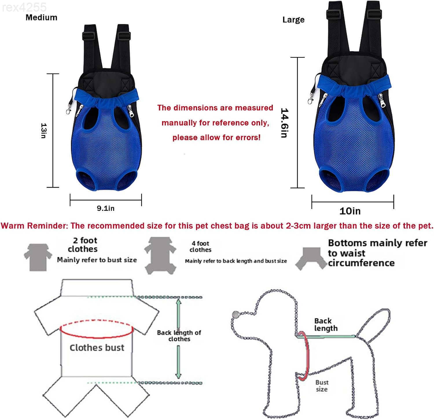 Pet Carrier Backpack Adjustable Pet Front Carriers for Small Medium Dogs Cats 518 Lbs Legs Out Dog Cat Carrier Backpack for HikingCampingTravelingCycl