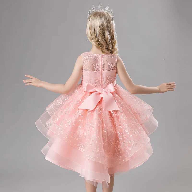 M1243 Girls Party Princess Ball Dress Kids Girl Tailing Dresses For Wedding Birthday Ceremony Baby Girl Gown Z250904