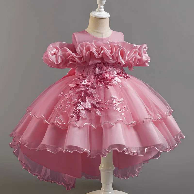 0-12 Years Childrens Dresses For Girls Train Communion Gown Prom Kids Eleghant Wedding Evening Ceremony Dresses Z250904