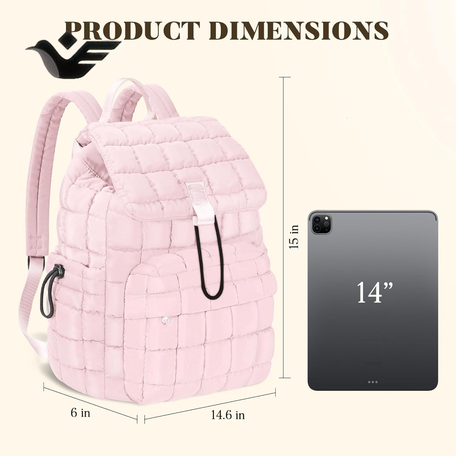 Feiyan Free Shipping New Designer Bag Luxury Shopping Bag Down Padded Backpack Women's Fashion Commuter Large Capacity Fluffy Plaid Lightweight T