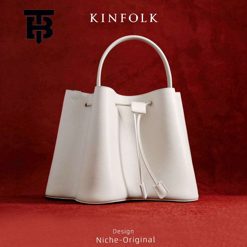 TB BHULAMTE Women's Bag 2025 New Fashion Designer S Bag Elegant Turkish Pleated Drawstring Bucket Bag Handbag Shoulder Crossbody Bag