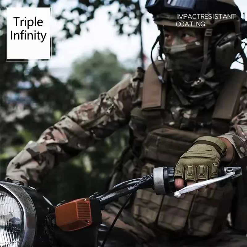 Tactical Gloves for Men Women Outdoor Sports AntiSlip Wrist Half Finger Protective Gloves for Cycling Climbing MountaineeringXJ250904