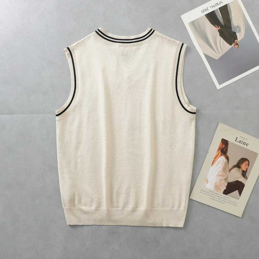 TRAFZR Vests for Men Winter Knitting Sweater V Neck Knit Waistcoat Sleeveless Knitted Solid Y2k Fashion Elastic Sweater VestXJ250904