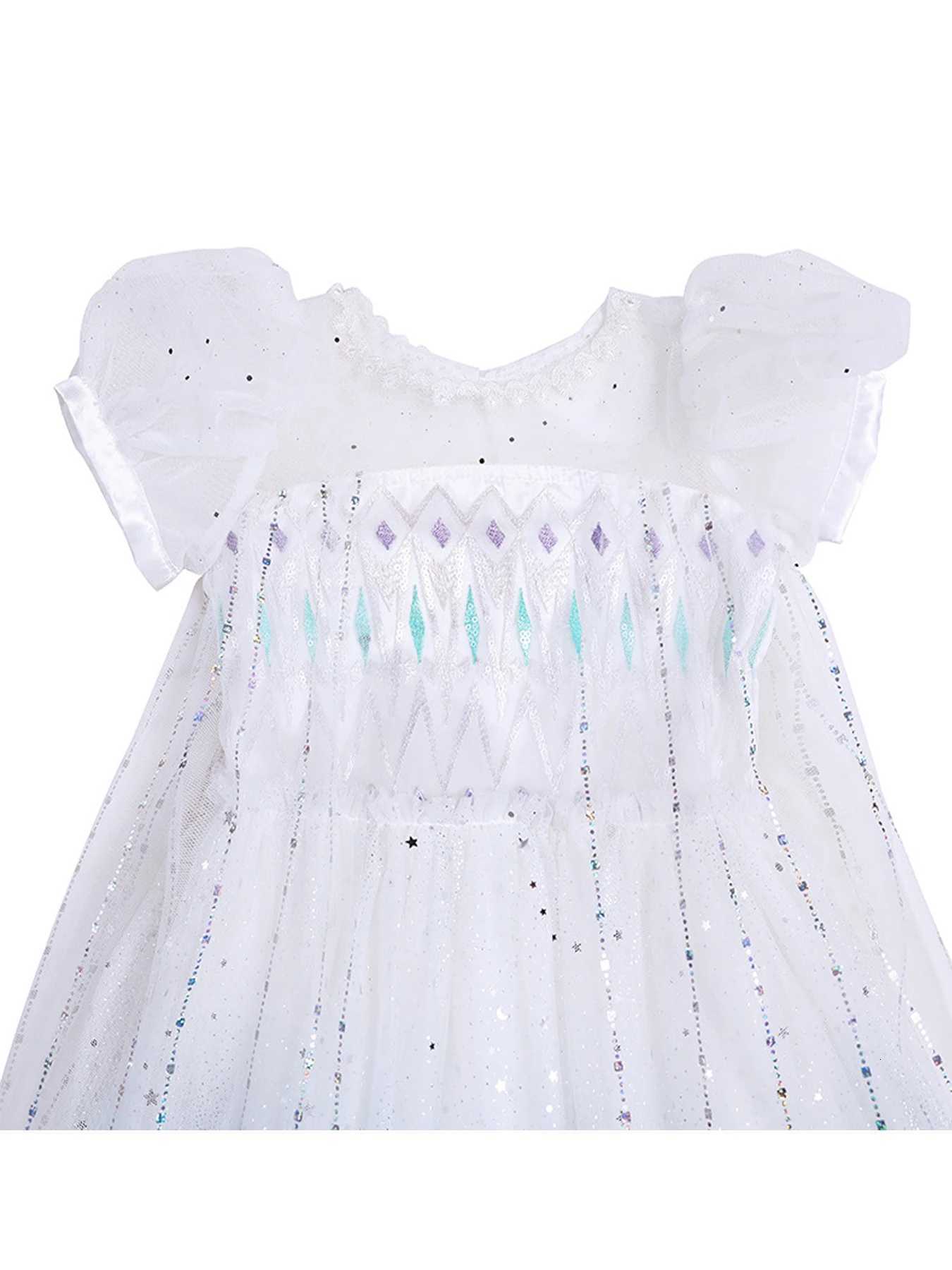 Girls Princess Costume Embroidered Puff Sleeve Casual Dress for Party Birthday Dress Up Kids Clothes Z250904