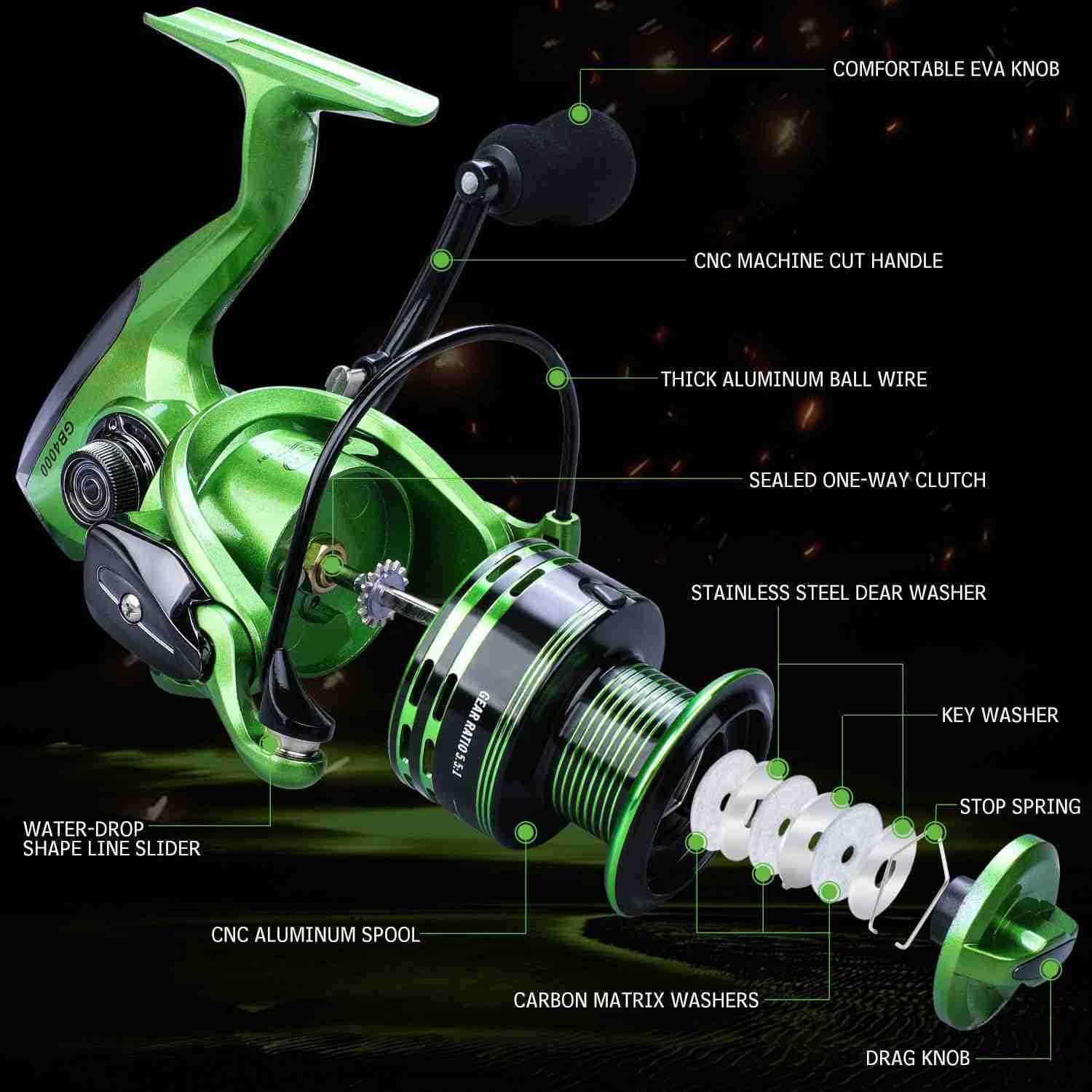 Fishing Reels131BB Light Weight and Ultra Smooth Powerful Spinning Reels for Saltwater and Freshwater Fishing W250904