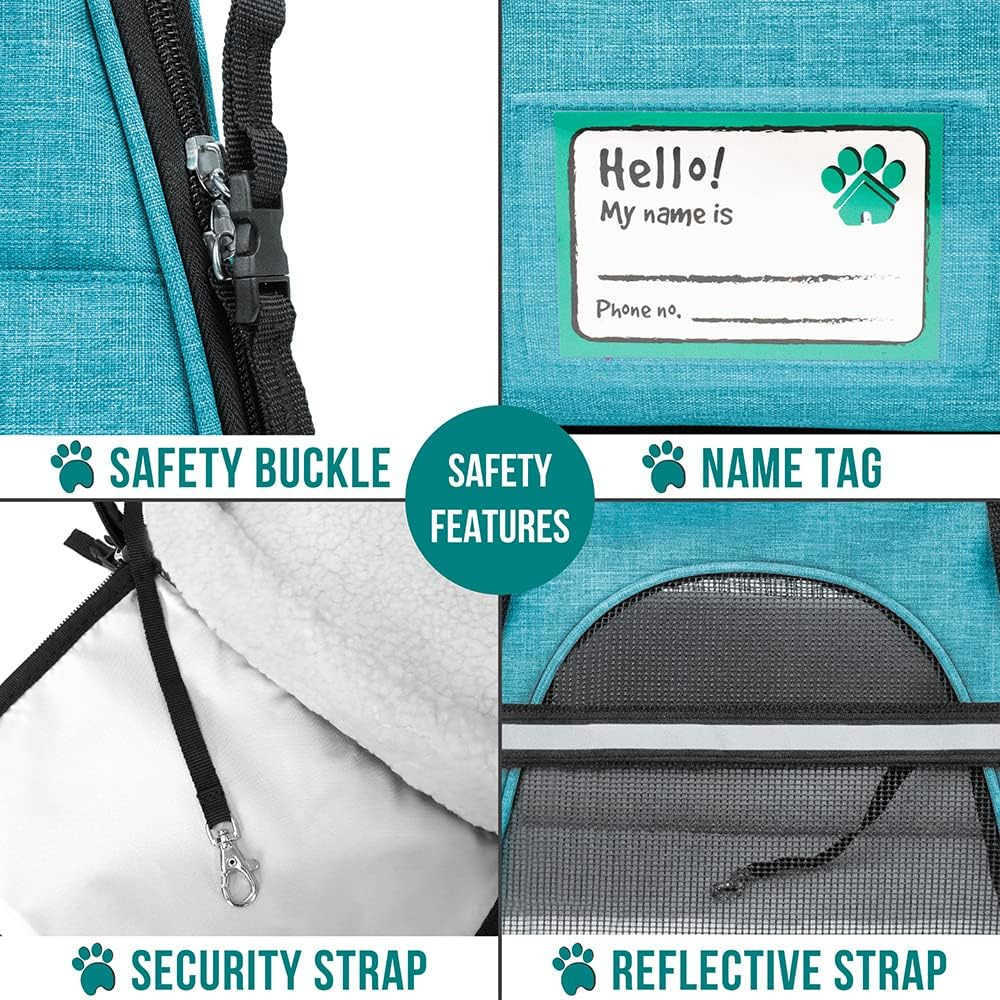 Approved Pet Carrier for Cat Soft Sided Dog Carrier for Small Dog Cat Travel Supply Accessories Indoor Cat Ventilated Pet Carrying Bag Medium Large Ki