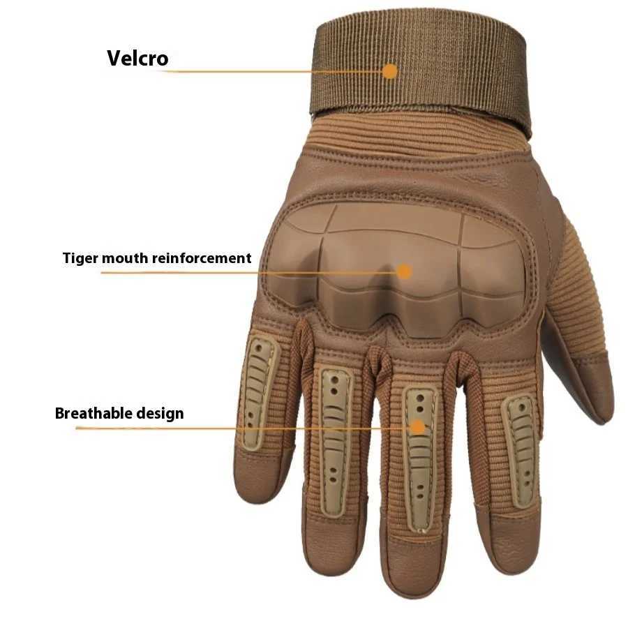 Tactical Full Finger Gloves Outdoor Sports Motorcyc Riding AntiSlip Protective Touchscreen Gloves Adult Mountaineering GlovesXJ250904