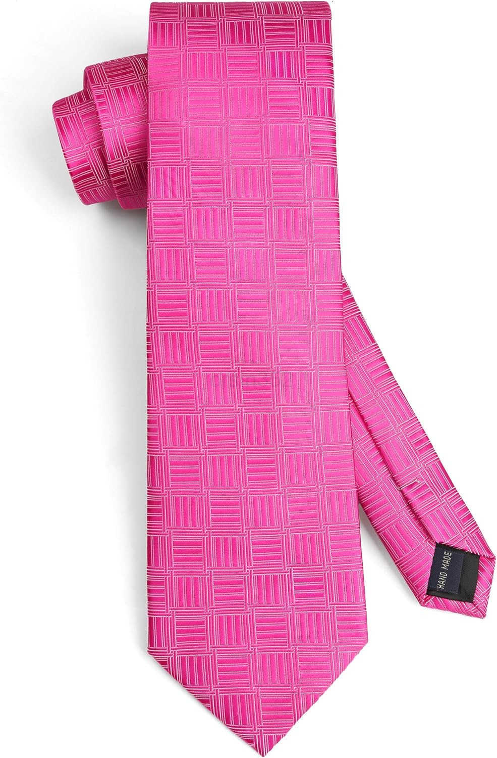 Ties for Men Silk Extra Long Tie and Pocket Square Classic Plaid Checkered 63 inches Mens Neckties BusinessW250904