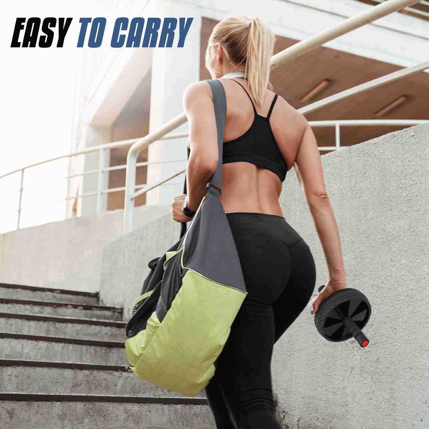 Ab Roller Wheel for Abdominal and Core Strength Training Home Gym Abs Roller for Men Women W250904